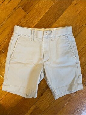Crewcuts Light Khaki Flat-Front shorts